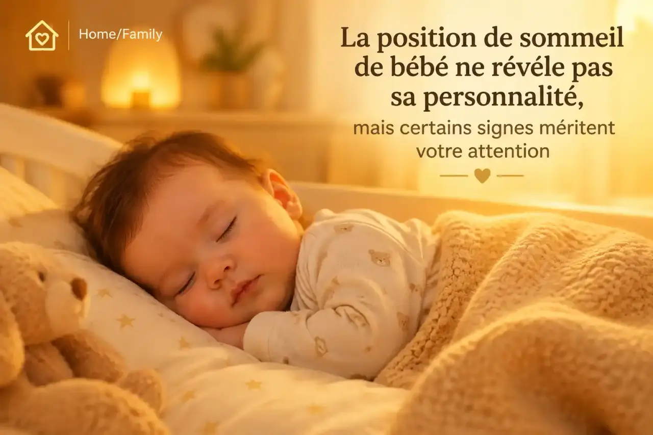 La position de sommeil de bébé ne révèle pas sa personnalité, mais certains signes méritent votre attention