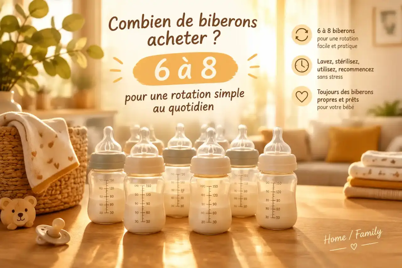 Combien de biberons acheter ? 6 à 8 pour une rotation simple au quotidien